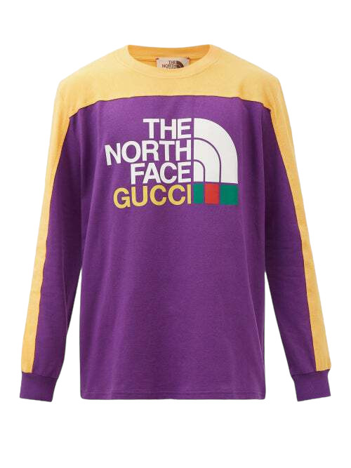 Men's The North Face X Gucci Purple Cotton Logo T-Shirt M