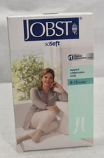 JOBST Womens Large Black soSoft Ribbed Knee High CT 8-15 mmHg 120248-02