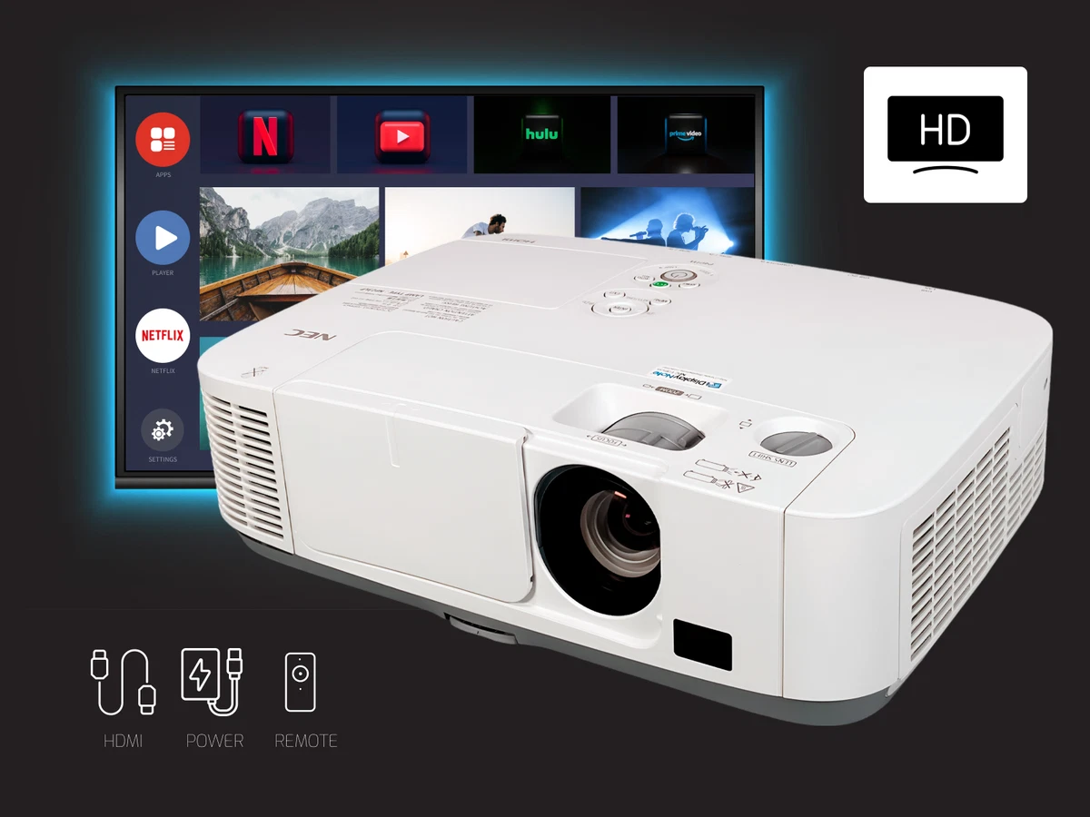 4000 ANSI 3LCD Proyector Cine Película Soporta Entrada 4K HDMI USB con Control Remoto Foto 1 de 4