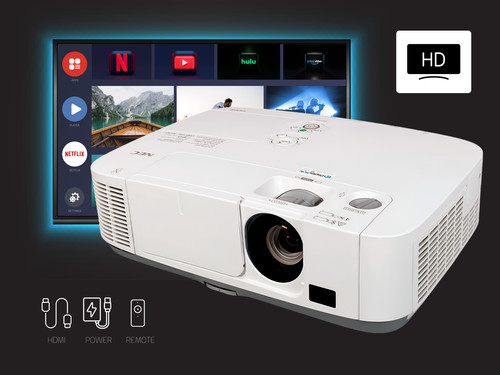 4000 ANSI 3LCD Projector Cinema Movie Supports 4K Input HDMI USB w/Remote