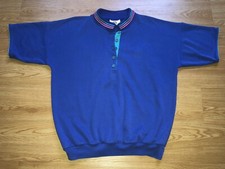 Vintage 90s Sloppy Joe  s Casual Wear 5 Button Collared Short Sleeve Shirt Blue