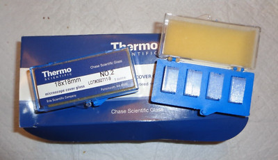 2 boxes of ESCO / Thermo Scientific Glass Microscope Slide Covers No. 2 18x18 mm
