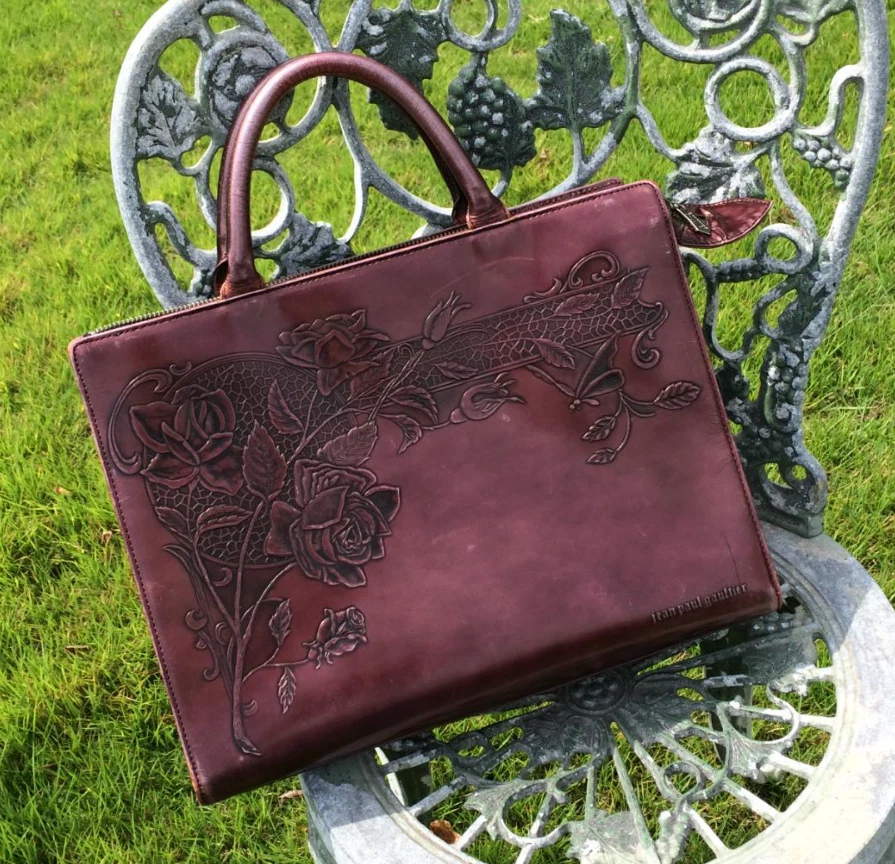 jean paul gaultier バーガンディ ハンドバッグ Jean Paul Gaultier Leather Exterior Medium Bags & Handbags for