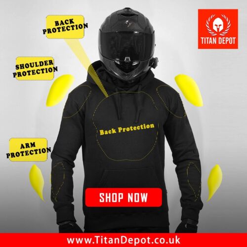 WH05DAT - STEALTH Armoured Motorcycle Hoodie (Pullover) - LARGE - Picture 2 of 12