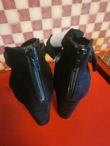 Torrid Größe 11 W Damenschuhe Schuhe SCHWARZ Riemen offene Zehenpartie Cross Kommode - Bild 5 von 7