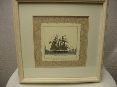 Tableau Encadré Kinder Harris - Petit Port Navires - Modèle 1338 - Reproduction