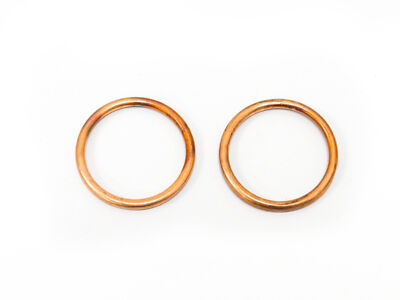 2x Auspuff Kupfer Dichtungen für Yamaha YR5-B (347cc) 1971
