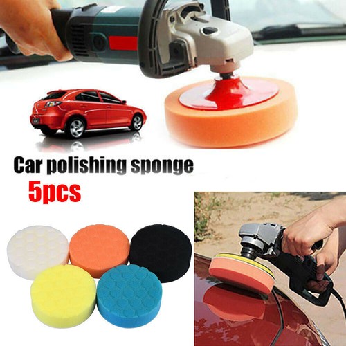 125mm Polierschwamm Politur Wachs Versiegelung Hexagon Polierpad 5 Stück Set DE - Bild 2 von 3