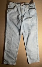 VINTAGE 90s LEVIS Signature 540 Jeans Men’s 38 BROWN TAG Made In USA Light Blue