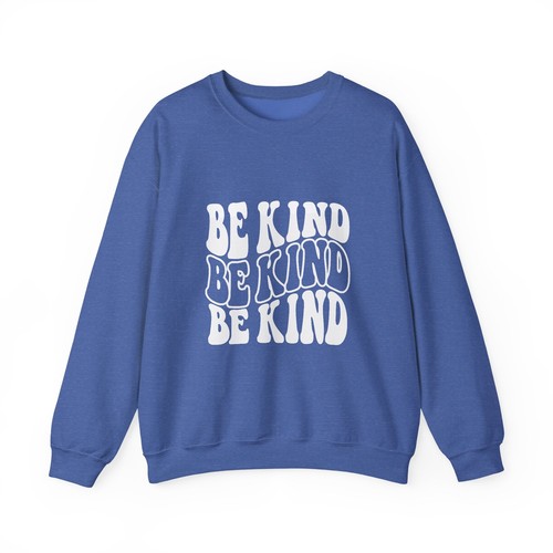 Be Kind Crewneck Sweatshirt, Inspirational Unisex Top, Cozy Apparel Gift, - Picture 19 of 27