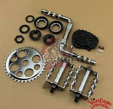 VINTAGE LOWRIDER 2 TONE BLACK/CHROME CRANK BUNDLE 20" CRUISER/LOWRIDER BICYCLES.
