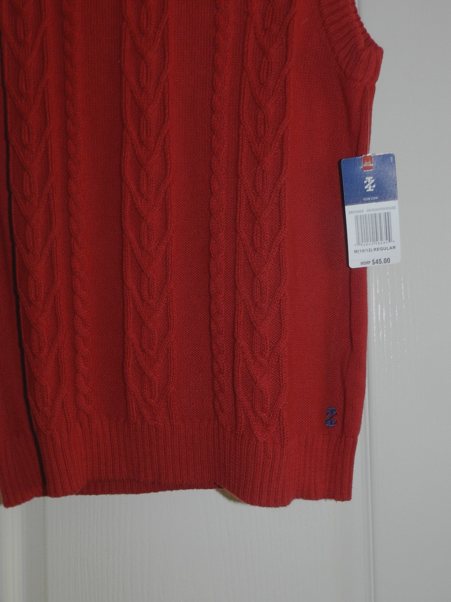 NWT Boys IZOD V-Neck Sweater Vest Cable Sz M 10-12 | eBay