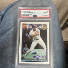 1991 TOPPS DESERT SHIELD #90 DANNY TARTABULL PSA 8 AUTHENTIC