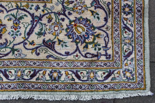 Alfombra grande vintage hecha a mano tradicional oriental de lana verde gris 384x293 cm - Imagen 19 de 20