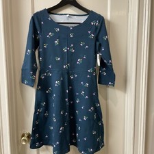 OLD NAVY Women's 3/4 Sleeve Knee Length Dress Floral NWT Green Pink S