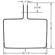 New W10779716, AP5970727, PS11703285 Bake Element For Whirlpool Range Made by ER