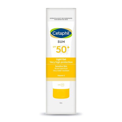 Cetaphil Sun SPF50 Sunscreen Very High Protection Lightweight Gel Vitamin E 50ml