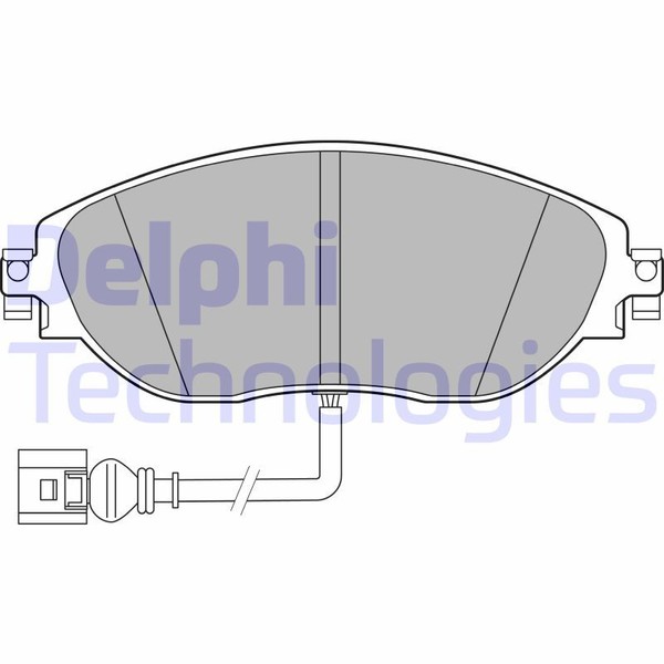 BremsbeläGe Set, LP3389 Delphi Scheibenbremse FüR Vw Audi Seat Skoda Cupra-image