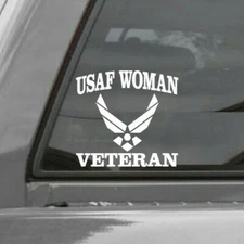 USAF Woman Veteran Vinyl Window Decal Sticker
