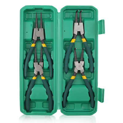 4Pcs 7'' Internal/External Snap Ring Pliers Set Heavy Duty Circlip Pliers Kit