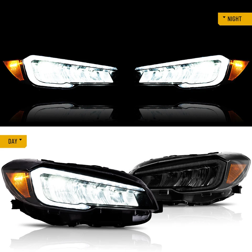 Faróis de LED com DRL dinâmico para Subaru WRX/STI 2015-2021 com sinal de curva sequencial - Imagem 3 de 4
