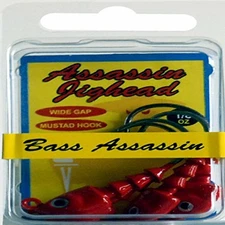 Bass Assassins 1/8-Ounce Jigheads, 3/0, Red Eye, 4 Count