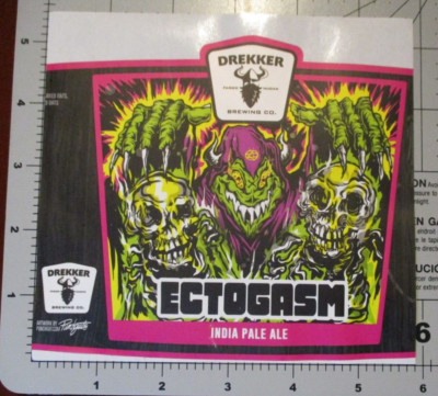 DREKKER BREWING fargo freak parade ectogasm  lb STICKER decal craft beer brewery