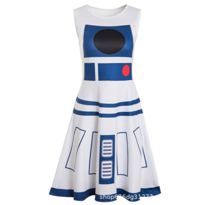 open lace back dress Girls Star Wars Dress - Robot Dress