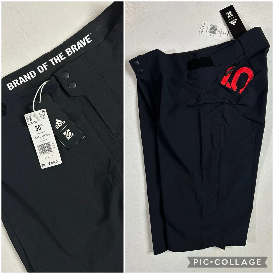 Pantalones Cortos Ciclista Hombre Talla 30 Adidas Five Ten 5.10 Trail X Bermudas Negras NUEVO