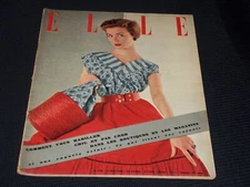 1954 MAY 3 ELLE MAGAZINE - FRENCH TEXT VINTAGE FASHION ISSUE - L 15958