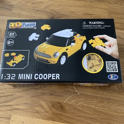 3D Jigsaw Puzzle Fun 3D Mini Cooper Scale 1:32 64pc Model no