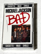 Michael Jackson BAD Cassette Maxi Single New/Sealed Hard Cover Quincy Jones RARE