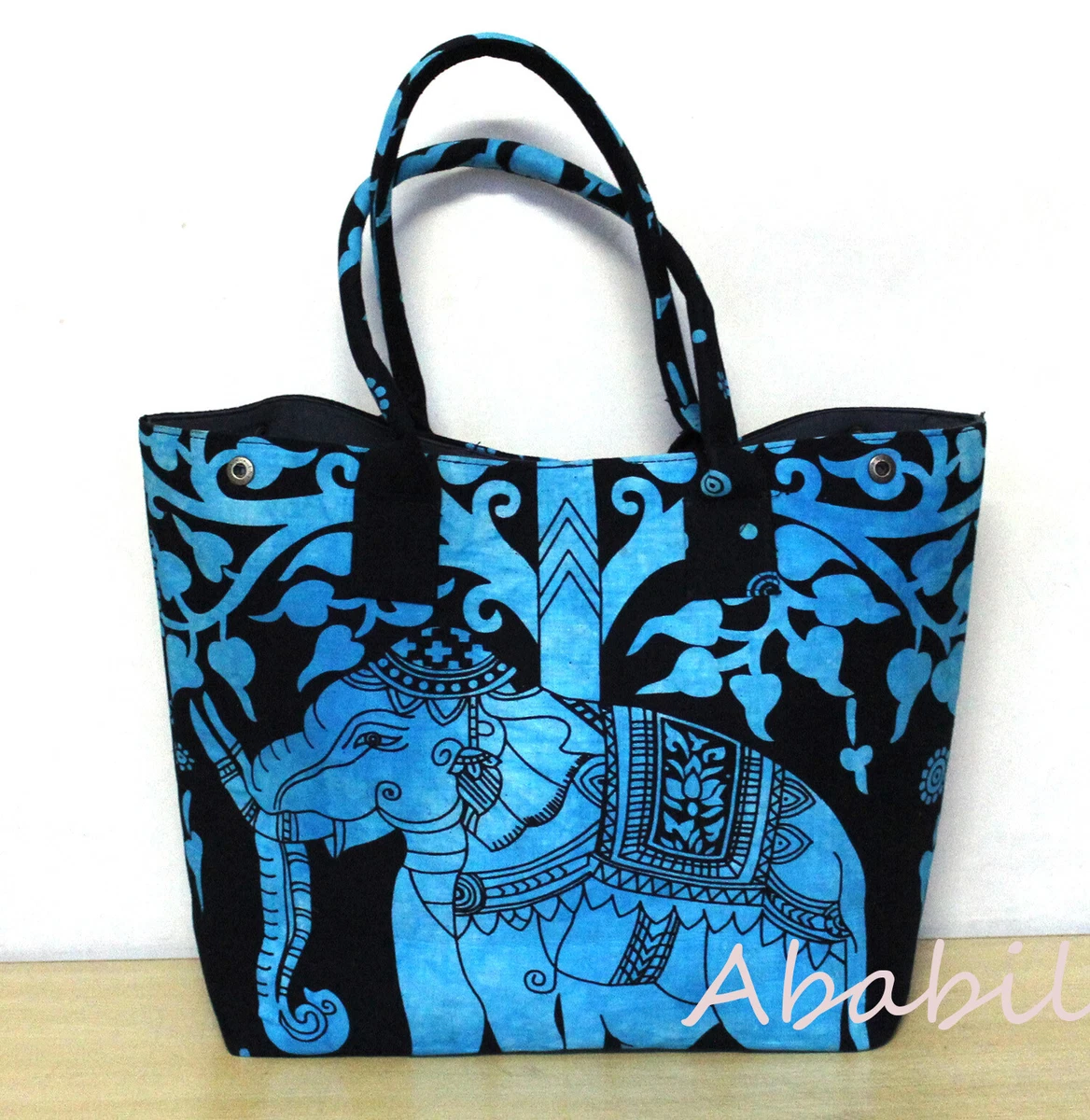 Women Beach Towel Shoulder Bag New Tie Dye Street Tote Bags Blue