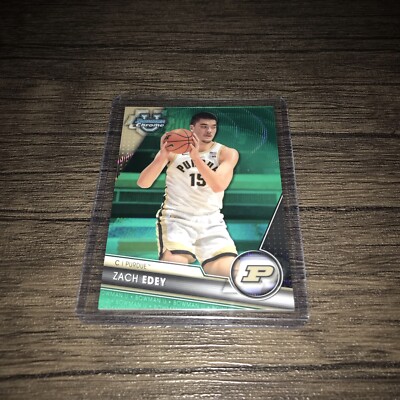 ワシントンヤシ　2024-2-1-wf2 2023-24 Bowman U Chrome Aqua Wave Refractor- Zach Edey-SN 140/299