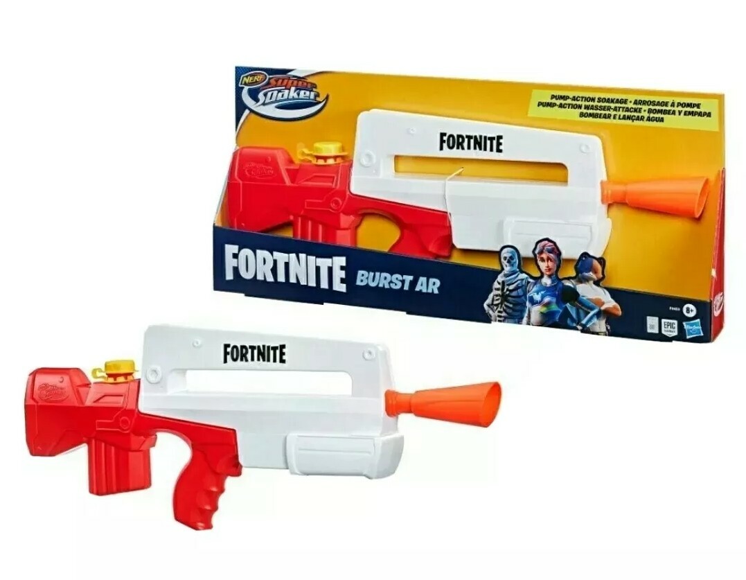 Fortnite Nerf Super Soaker Burst AR Water Blaster, Pump