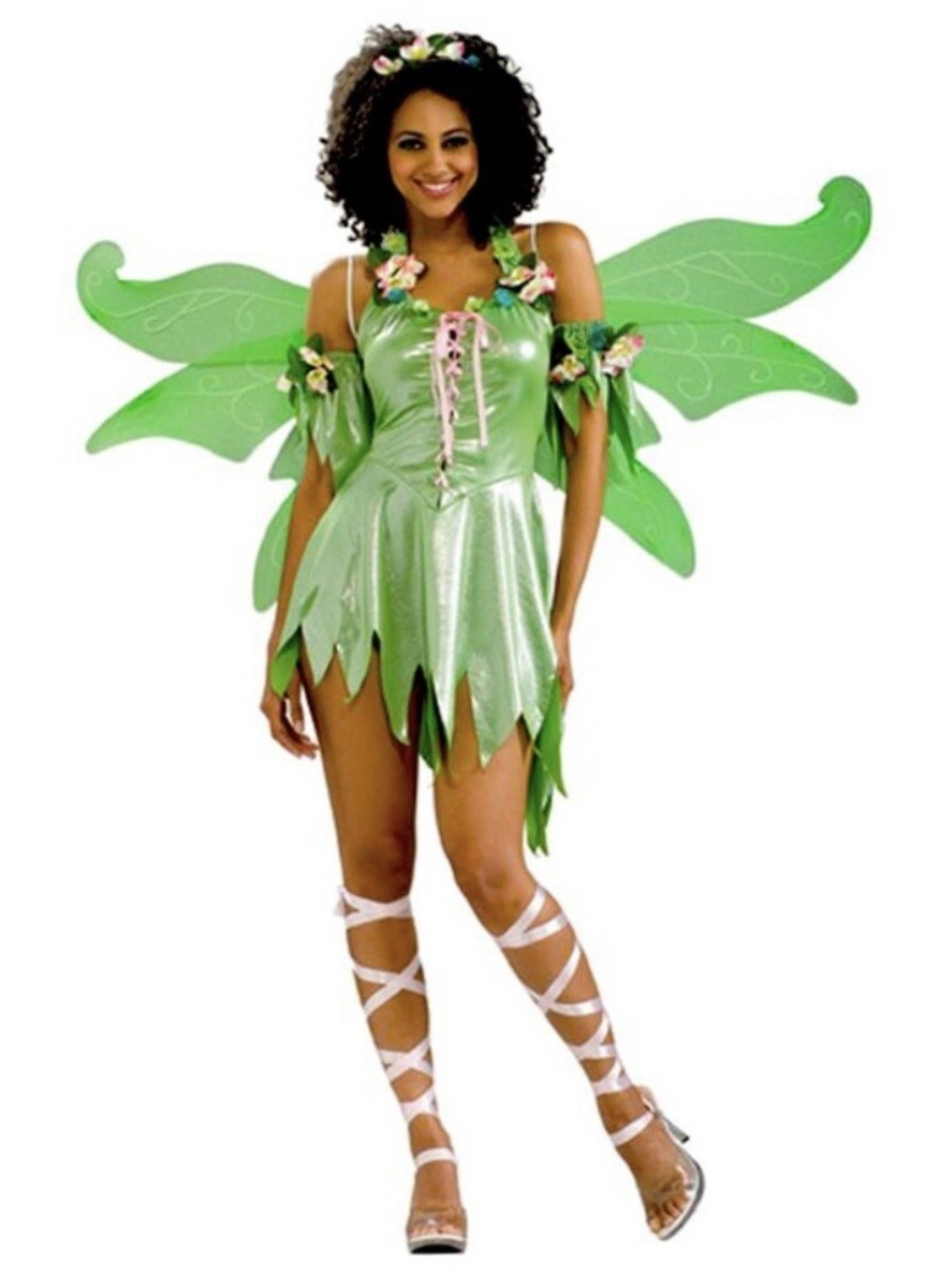 ハロウィンSALE　新品　モハマドキャメル　エスカンダラーニコスチューム Green Flower Fairy- SecretWishes Adult Women Halloween