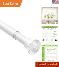 1Pcs Spring Tension Curtain Rod, Shower Curtain Rod 31-76 Inch, Spring Loaded...