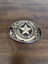 The State Of Texas Extra Large Belt Buckle Preowned 6x4.5 Inches