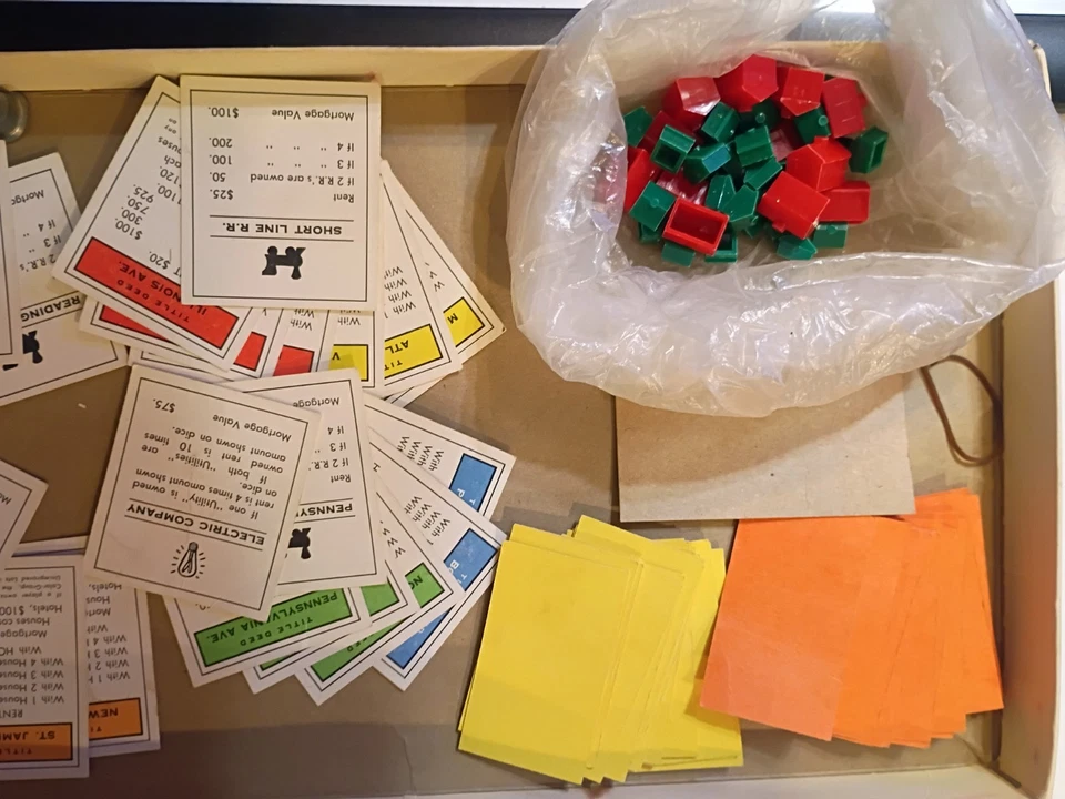 Jogo de tabuleiro vintage Monopoly Real Estate por Parker Brothers edição 1961 - Imagem 3 de 4