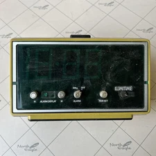 Vintage Tamura LUMITIME KT-203 Digital Clock Showa Retro Japan Orange Glow