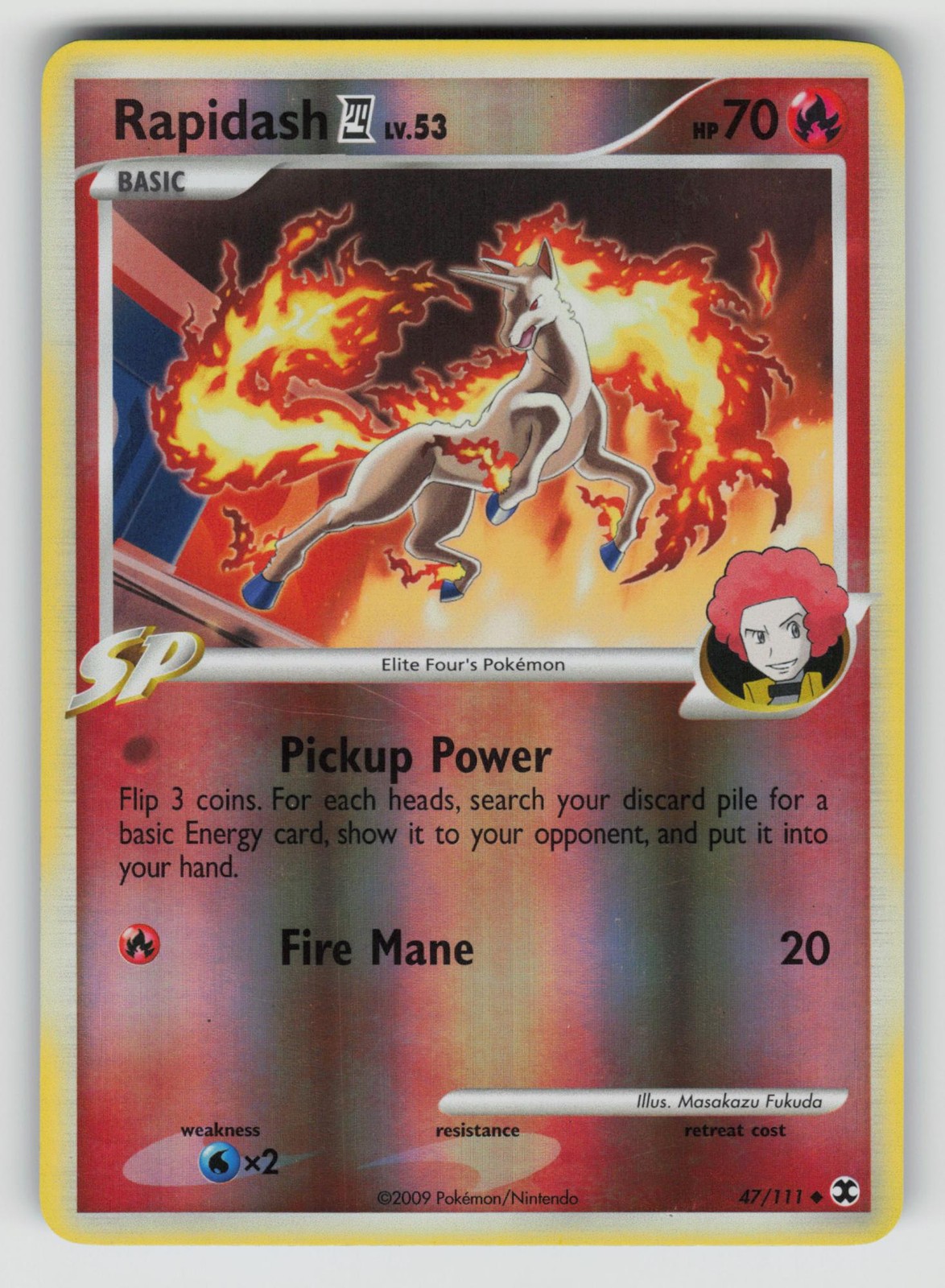Rapidash E4 47/111 Uncommon Rising Rivals Pokemon Reverse Holo LP