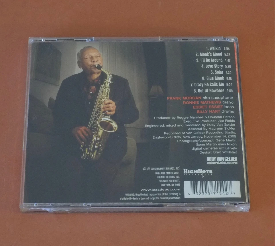 Frank Morgan Reflections Ronnie Matthews Essiet Billy Hart Jazz CD HighNote 7154 - Image 2 of 3