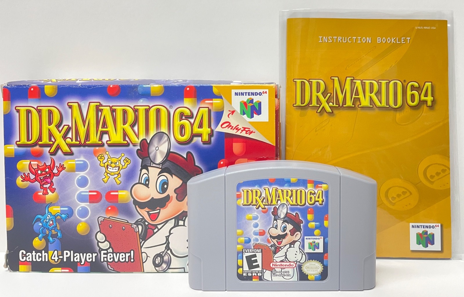 Dr. Mario 64 Nintendo 64 N64 Original Game Manual & Box | 2001 Tested & Cleaned