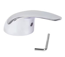 Everbilt Faucet Handle with Curved Neck Lever Handle Design in Chrome.
