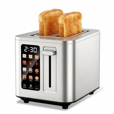 TAZTIR Touch Screen Toaster 2 Slice, Digital Stainless Steel Bread Toaster wi...
