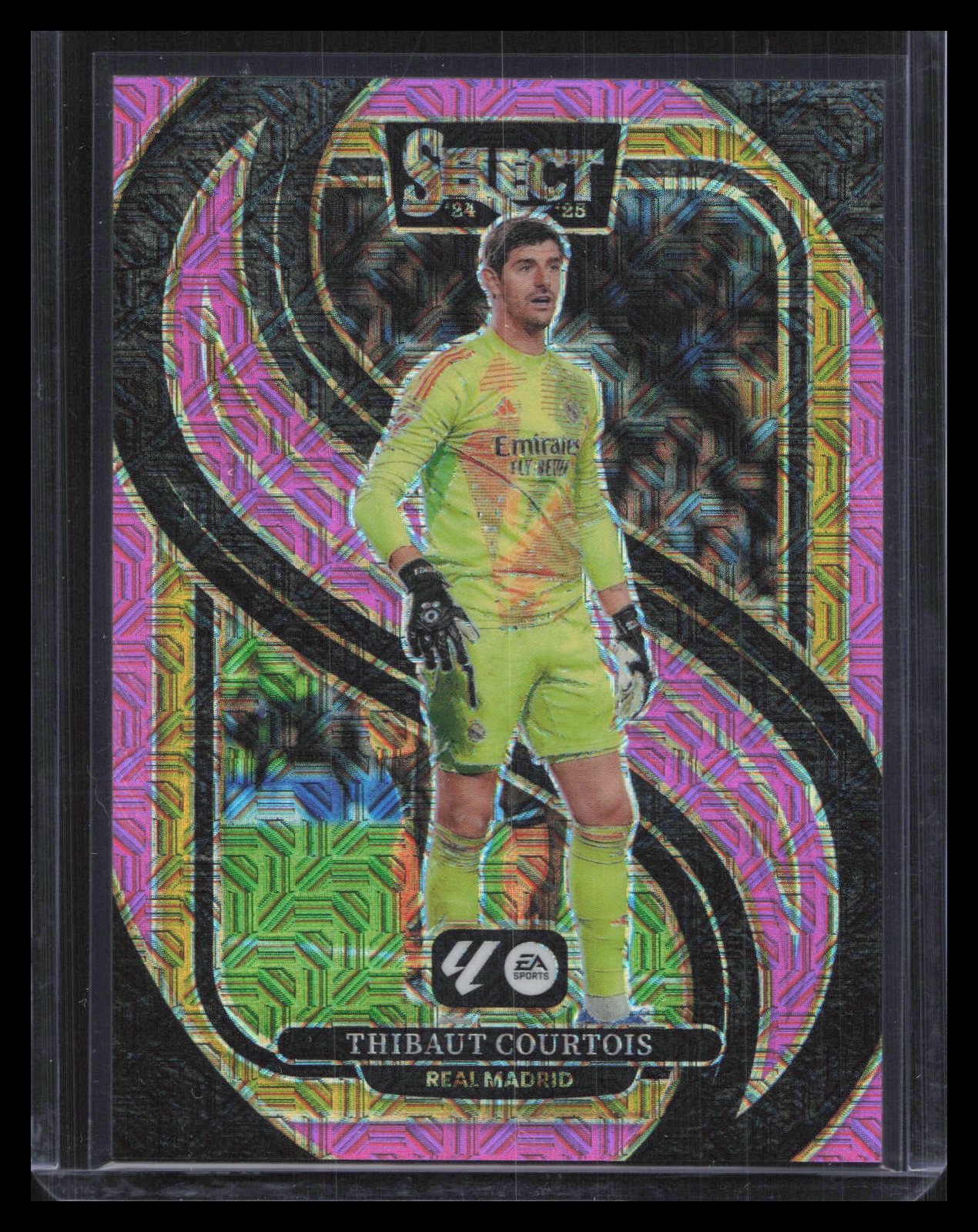 2024-25 Panini Select La Liga #120 Thibaut Courtois Pink Mojo #/179