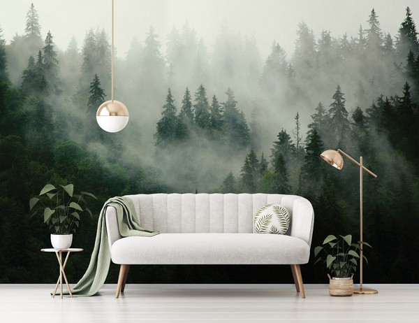 Wald Wandbild Tapete 368X254 Cm 366X254Cm Riesig GrößE Wohnzimmer BäUme-image