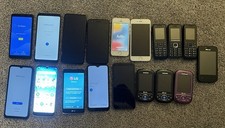 Lot of 19 Cell Phones FOR PARTS ONLY iPhone  Android  Read Description 