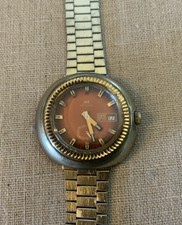 Montre JAZ Des Années 70 Mécanique - Boîtier Plaqué Or, Vendue Pour Pièces/réparation