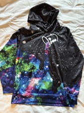 Boys Size Large Galaxy Hoodie Black
